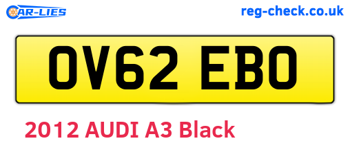 OV62EBO are the vehicle registration plates.