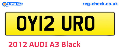 OY12URO are the vehicle registration plates.
