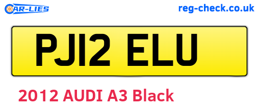 PJ12ELU are the vehicle registration plates.