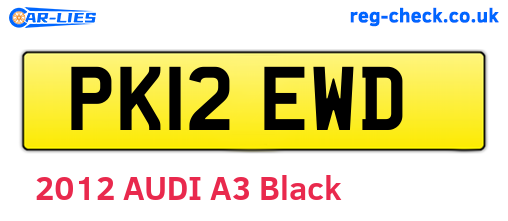 PK12EWD are the vehicle registration plates.