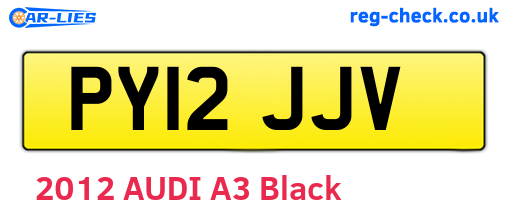 PY12JJV are the vehicle registration plates.