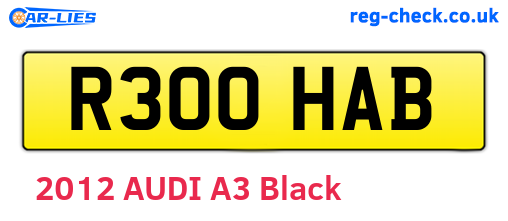 R300HAB are the vehicle registration plates.