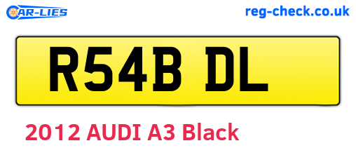 R54BDL are the vehicle registration plates.