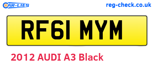 RF61MYM are the vehicle registration plates.