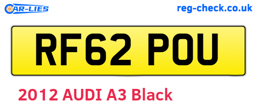 RF62POU are the vehicle registration plates.