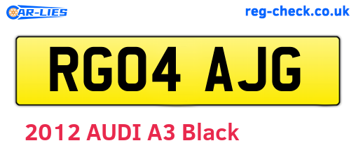 RG04AJG are the vehicle registration plates.