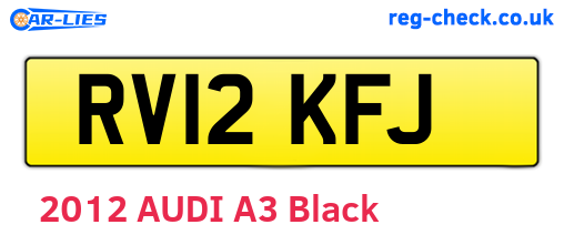 RV12KFJ are the vehicle registration plates.