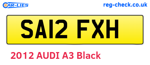 SA12FXH are the vehicle registration plates.