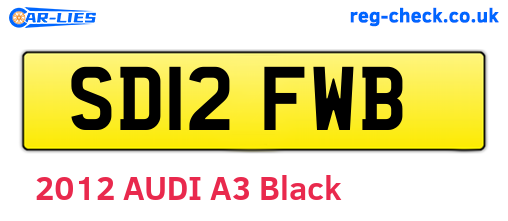 SD12FWB are the vehicle registration plates.