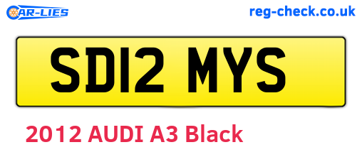 SD12MYS are the vehicle registration plates.