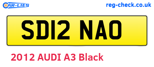 SD12NAO are the vehicle registration plates.