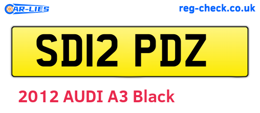 SD12PDZ are the vehicle registration plates.