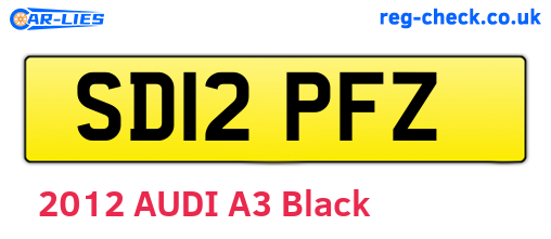 SD12PFZ are the vehicle registration plates.