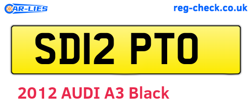 SD12PTO are the vehicle registration plates.
