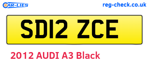 SD12ZCE are the vehicle registration plates.