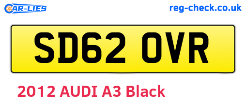 SD62OVR are the vehicle registration plates.