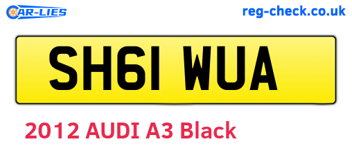 SH61WUA are the vehicle registration plates.