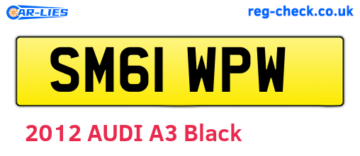 SM61WPW are the vehicle registration plates.