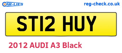 ST12HUY are the vehicle registration plates.