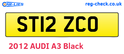 ST12ZCO are the vehicle registration plates.