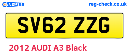SV62ZZG are the vehicle registration plates.