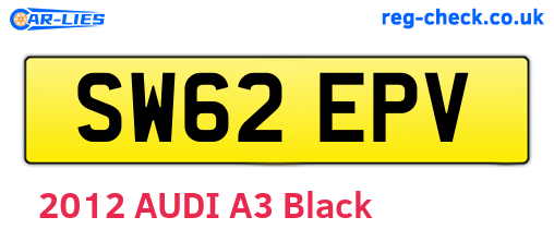 SW62EPV are the vehicle registration plates.