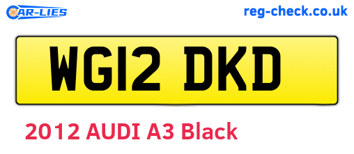 WG12DKD are the vehicle registration plates.