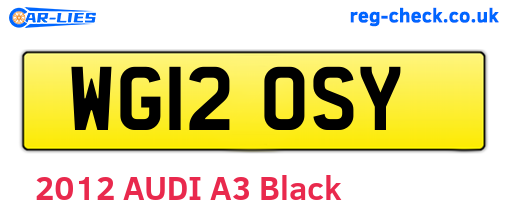 WG12OSY are the vehicle registration plates.