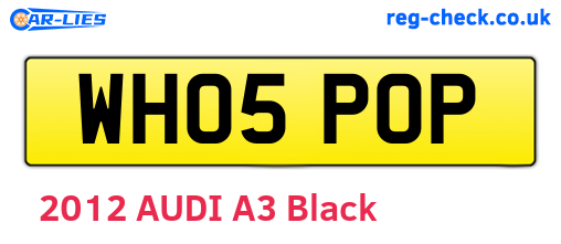 WH05POP are the vehicle registration plates.