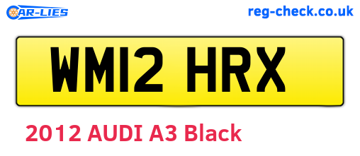 WM12HRX are the vehicle registration plates.