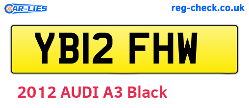 YB12FHW are the vehicle registration plates.