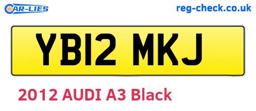YB12MKJ are the vehicle registration plates.