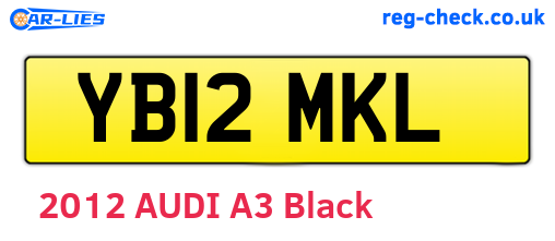 YB12MKL are the vehicle registration plates.