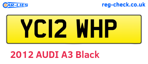 YC12WHP are the vehicle registration plates.