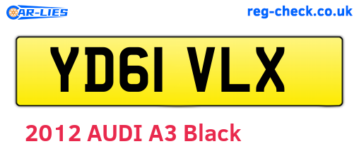YD61VLX are the vehicle registration plates.