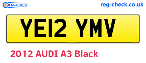 YE12YMV are the vehicle registration plates.