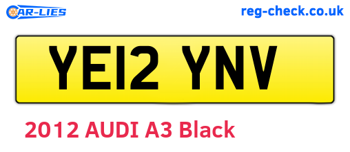 YE12YNV are the vehicle registration plates.