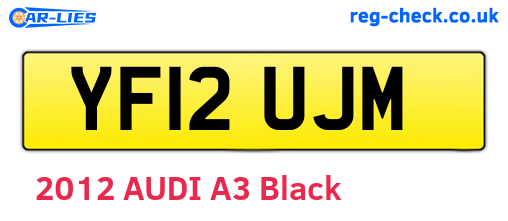 YF12UJM are the vehicle registration plates.