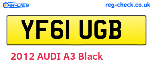 YF61UGB are the vehicle registration plates.