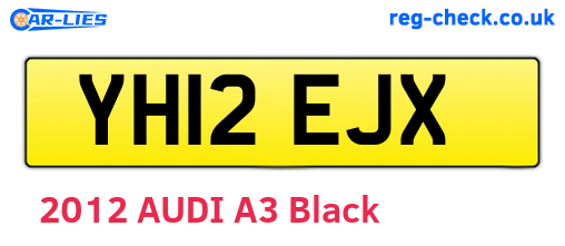 YH12EJX are the vehicle registration plates.