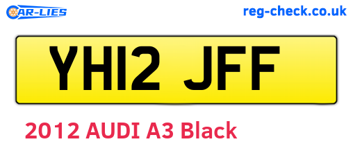 YH12JFF are the vehicle registration plates.