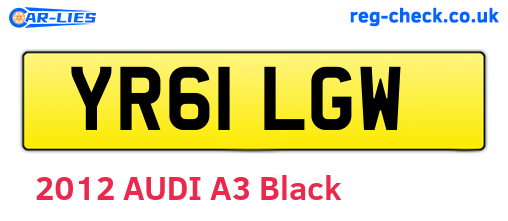 YR61LGW are the vehicle registration plates.