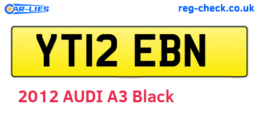 YT12EBN are the vehicle registration plates.