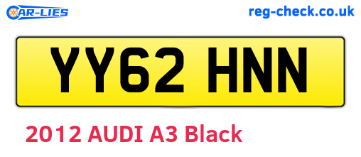 YY62HNN are the vehicle registration plates.