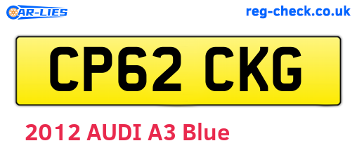 CP62CKG are the vehicle registration plates.