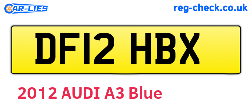 DF12HBX are the vehicle registration plates.