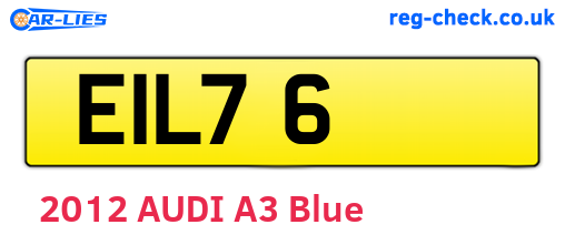 EIL76 are the vehicle registration plates.