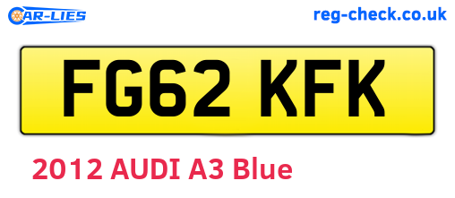 FG62KFK are the vehicle registration plates.