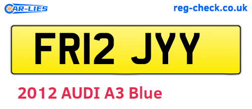 FR12JYY are the vehicle registration plates.