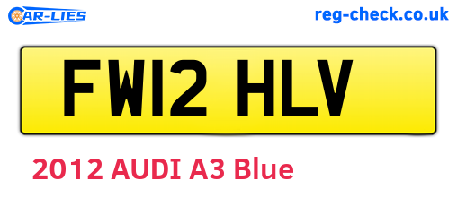 FW12HLV are the vehicle registration plates.